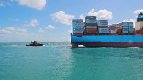 Cargo Ship Stock Footage 76329464