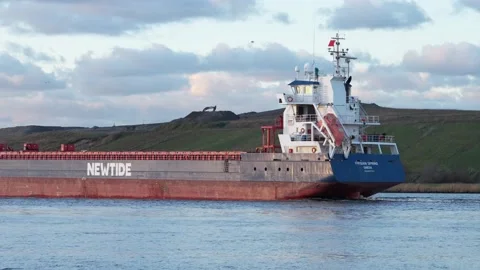 Cargo ship Frisian Spring Stock Footage 232233821