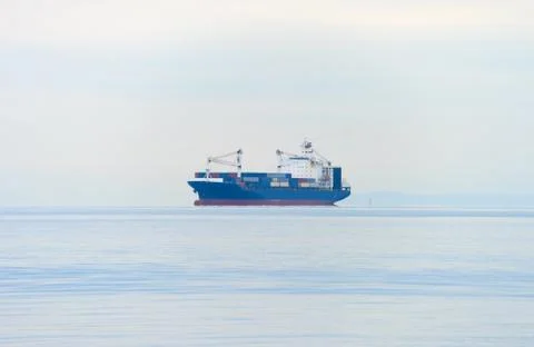 Cargo ship full of goods Stock Photos