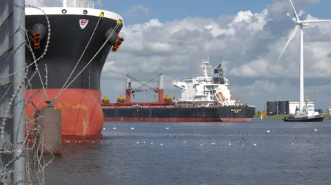 Cargo ship Genco Aquitaine Stock Footage 68294119