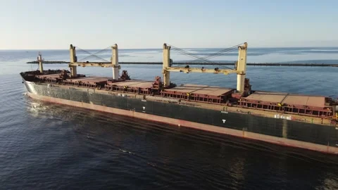 Cargo ship going to the sea 動画素材 159277879