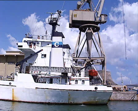 CARGO SHIP at the harbor 스톡 동영상 22746985