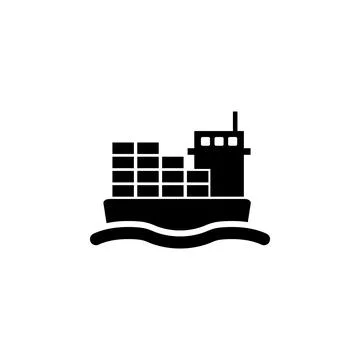 Cargo ship icon. Elements of transport icon. Premium quality graphic design icon Stock Illustration