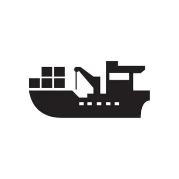 Cargo ship icon Stock Illustration
