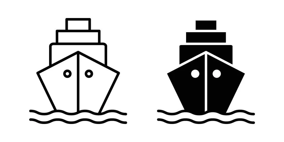 Cargo Ship icon vector design. EPS10 Stock Illustration