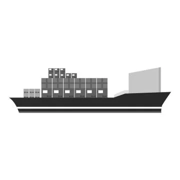 Cargo ship icon of vector illustration for web and mobile Stock Illustration