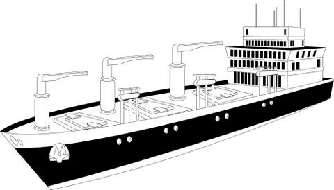 Cargo ship Stock Illustration