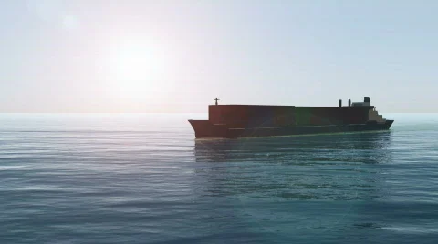 Cargo Ship with Load Stock Footage 843145