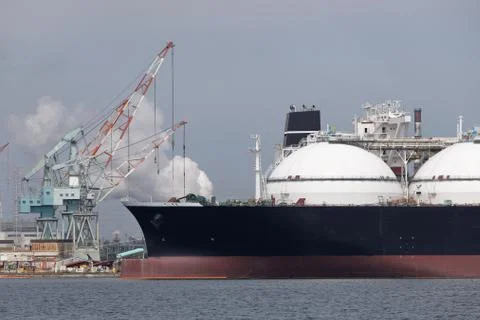 Cargo ship loaded with freight Stock Photos