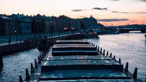 Cargo Ship Moored To The Pier Stock Footage 75445436