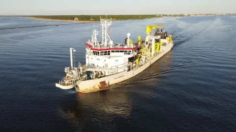 Cargo ship moving Stock Footage 159278213