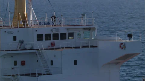 Cargo Ship Open Seas Stock Footage 37406100