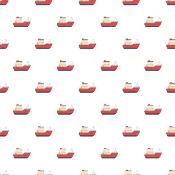 Cargo ship pattern creating global logistics background Illustrazione stock