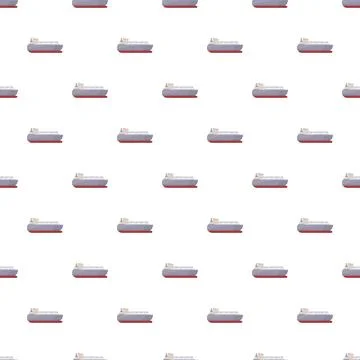 Cargo ship pattern repeating for maritime transport concept Stock Illustration