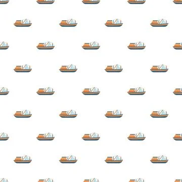 Cargo ship pattern repeating for shipping and transport concept Illustrazione stock