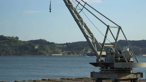 Cargo ship at the port Stock Footage 91165557