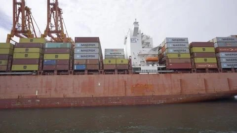 Cargo Ship At Port Stock Footage 266971535
