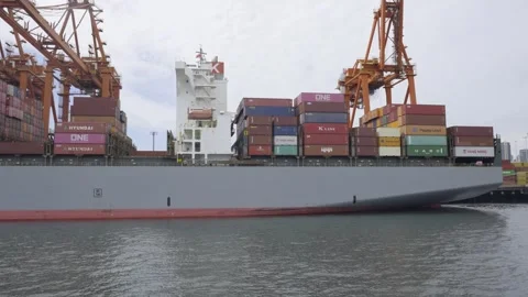 Cargo Ship At Port Stock Footage 266971593