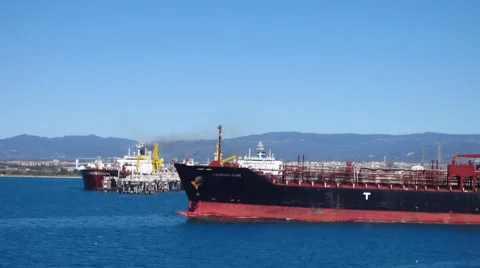 Cargo ship sailing Stock Footage 50253396