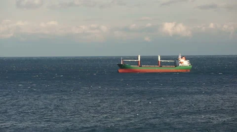 Cargo ship sailing from open sea 動画素材 59941558