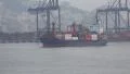 Cargo Ship Sailing Out Of The Port City Of Busan South Korea HD HD Footage