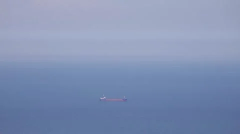 Cargo ship in the sea in the day Stock Footage 50375045
