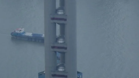 Cargo ship in shanghai Video stock 78771426