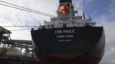 Cargo ship at terminal Stock Footage 36448468