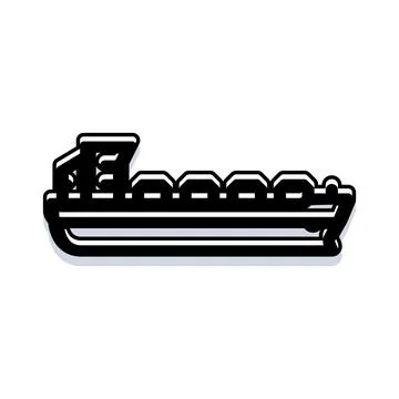 Cargo ship transporting goods on ocean navigation Stock Illustration