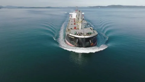 Cargo ship United Harmony steams toward camera Stock Footage 172461368