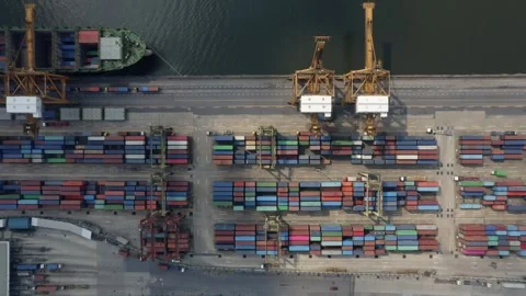 Cargo Ship Unloading Stock Footage 315062445