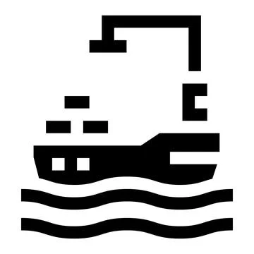 Cargo Ship Vector Icon Design Illustration Illustrazione stock