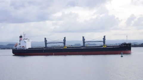 Cargo ship vessel in harbor 2 Stock Footage 31739563