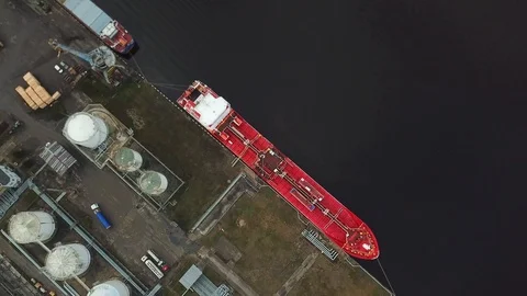 Cargo ship view from birds eye Stock Footage 122746085