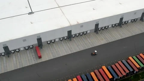 Cargo at Shipping Distribution Center Stock Footage 195346243