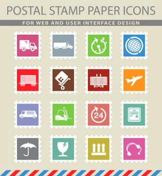 Cargo shipping symbols Stock Illustration