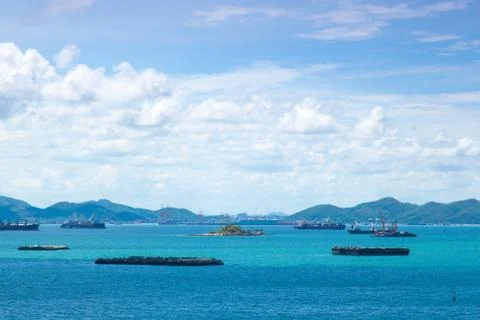 Cargo ships. Stock Photos