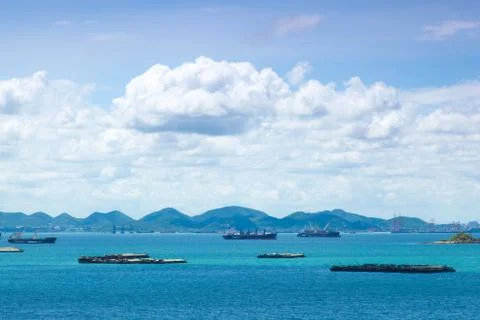 Cargo ships. Stock Photos