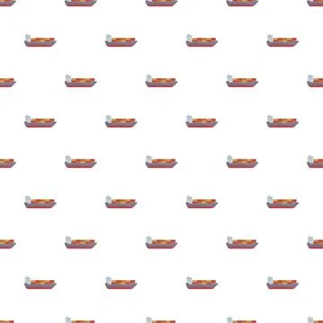 Cargo ships seamless pattern representing global logistics and distribution Stock Illustration