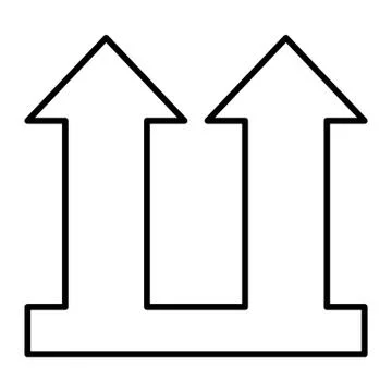 Cargo sign thin line icon. Cargo arrows vector illustration isolated on white Stock Illustration