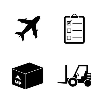 Cargo. Simple Related Vector Icons Stock Illustration