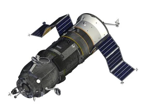 Cargo Spacecraft Deploys Solar Panels Stock Photos
