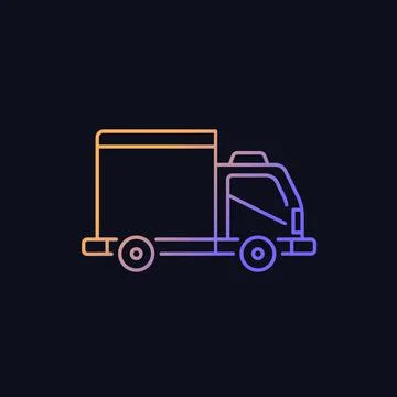 Cargo taxi gradient vector icon for dark theme 스톡 일러스트