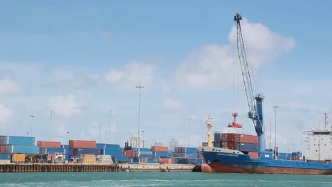 Cargo terminal Stock Footage 77525595