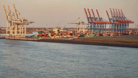 Cargo terminal Stock Footage 91185933