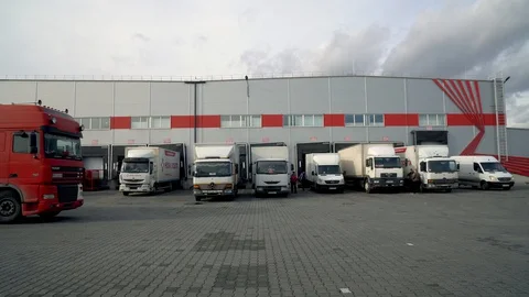 Cargo terminal of the postal service Stock Footage 127963742