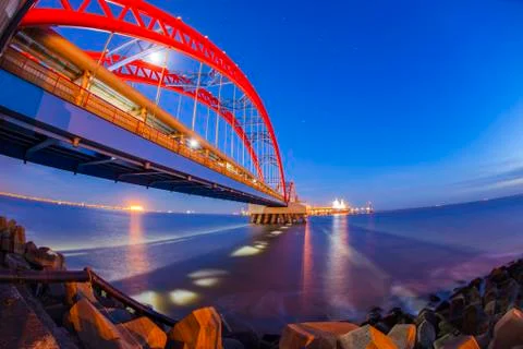 Cargo terminals in the evening Stock Photos