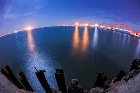 Cargo terminals in the evening Stock Photos