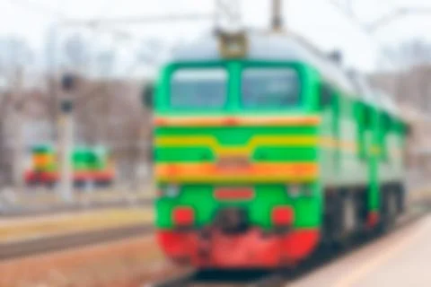 Cargo train - blurred image Stock Photos