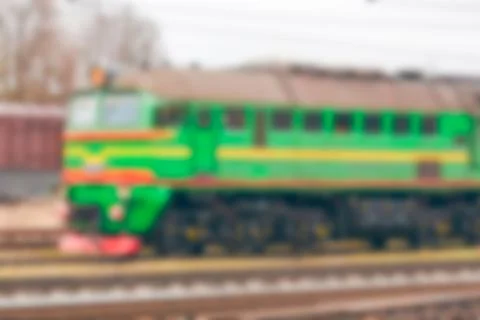 Cargo train - blurred image 스톡 사진